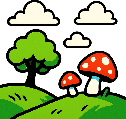 Let the clouds in the back move.
In-Game asset.  2d.  High contrast.  No shadows