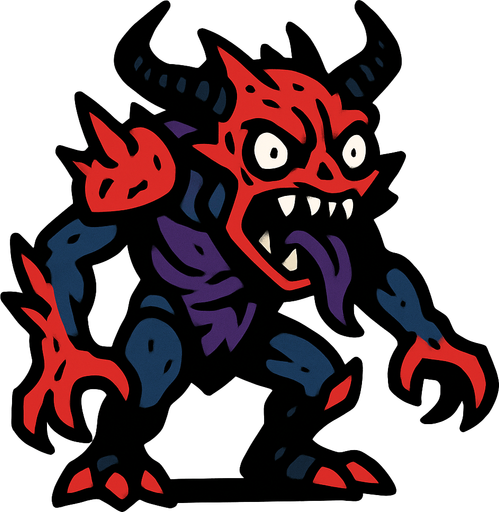 creature enemy.
In-Game asset.  2d.  High contrast.  No shadows