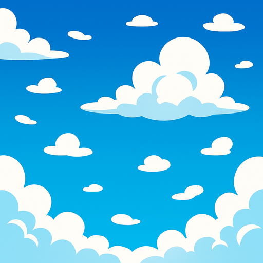 2D Video game Background with not platform just SKY.
In-Game asset.  2d.  High contrast.  No shadows