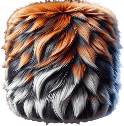 fur fox skin.
Single Game Texture.  In-Game asset.  2d.  Blank background.  High contrast.  No shadows