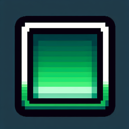 Um quadrado verde gradiente verde verde claro, com borda branca,2d pixel fundo png.
Single Game Texture. In-Game asset. 2d. Blank background. High contrast. No shadows.