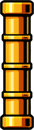 una tuberia en vertical, una sola sin ningua otra y sin y en otra direccion.
In-Game asset.  2d.  High contrast.  No shadows