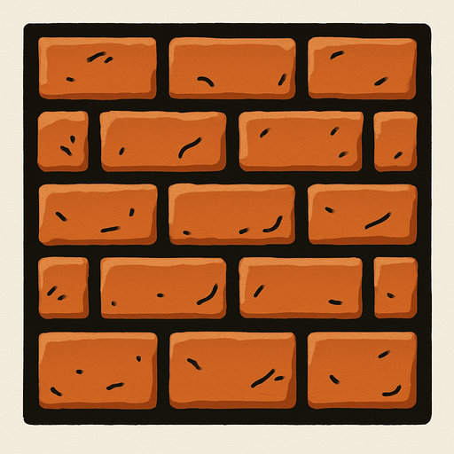 duvar (kare olsun düz kare ).
In-Game asset.  2d.  High contrast.  No shadows