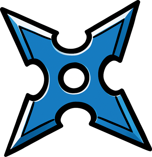 shuriken.
In-Game asset.  2d.  High contrast.  No shadows