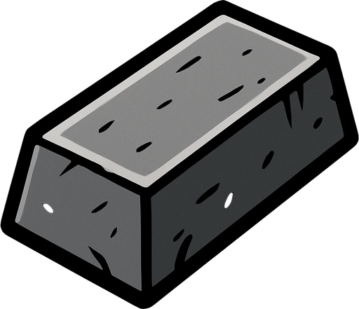 Iron bar.
In-Game asset.  2d.  High contrast.  No shadows