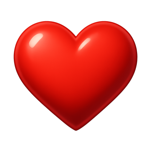 Red Heart.
In-Game asset.  3d.  High contrast.  No shadows
