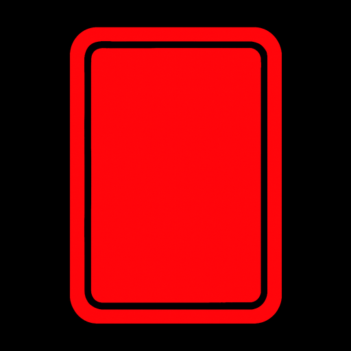 red card.
In-Game asset.  2d.  High contrast.  No shadows