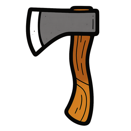Hatchet.
In-Game asset.  2d.  High contrast.  No shadows