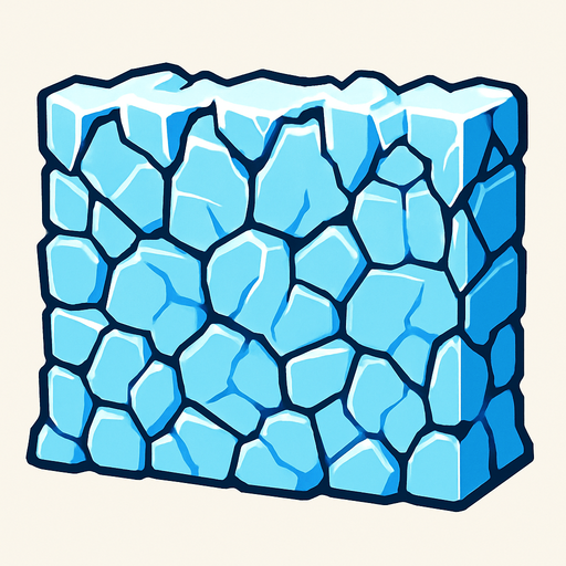Ice wall.
In-Game asset.  2d.  High contrast.  No shadows