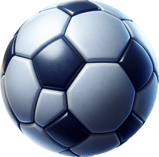 football ball Single Game Texture. In-Game asset. 2d. Blank background. High contrast. No shadows.