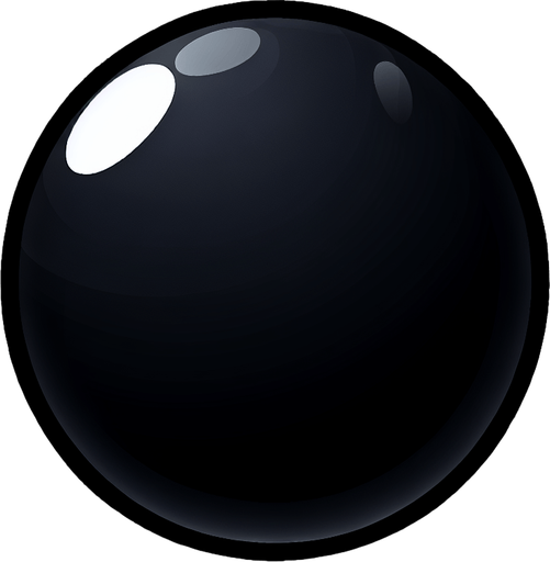 Totally black circular Cartoon bubble on transparent background.
Single Game Texture. In-Game asset. 2d. Blank background. High contrast. No shadows.
