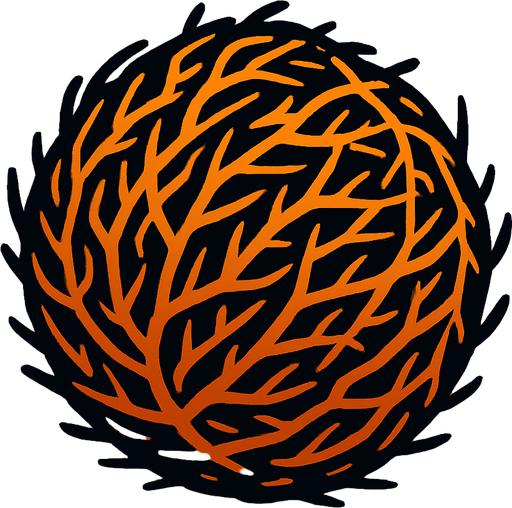 bola rodante del desierto.
In-Game asset.  2d.  High contrast.  No shadows
