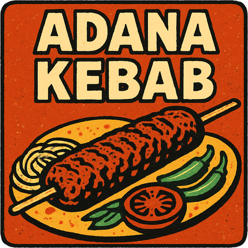 Fener adlı mavi tikli bir twitter sayfasının adana kebab paylaştığı bir görsel oluştur . retro temada olsun !.
In-Game asset.  2d.  High contrast.  No shadows