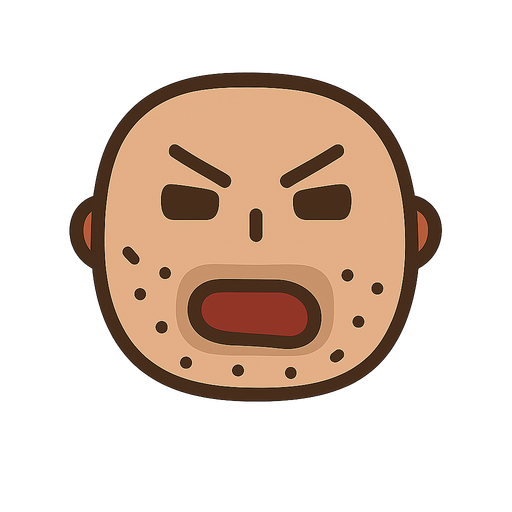 Face. No background. Transparent background. Blank background. No shadows. 2d. In-Game asset. flat