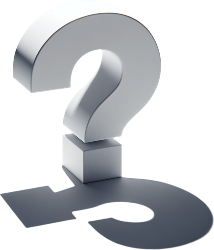 white 3d questionmark with a shadow.
Single Game Texture.  In-Game asset.  2d.  Blank background.  High contrast.  No shadows