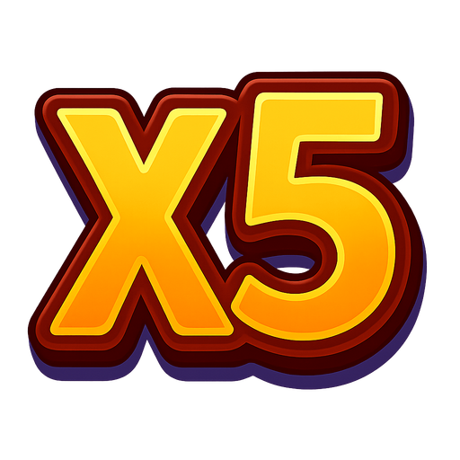 X5 symbol.
In-Game asset.  2d.  High contrast.  No shadows