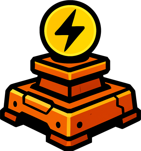 güç platformu.
In-Game asset.  2d.  High contrast.  No shadows