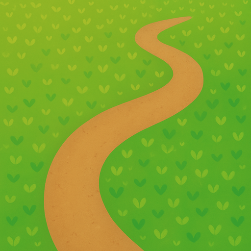 Un camino de tierra lineless