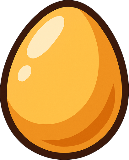 Egg.
In-Game asset.  2d.  High contrast.  No shadows