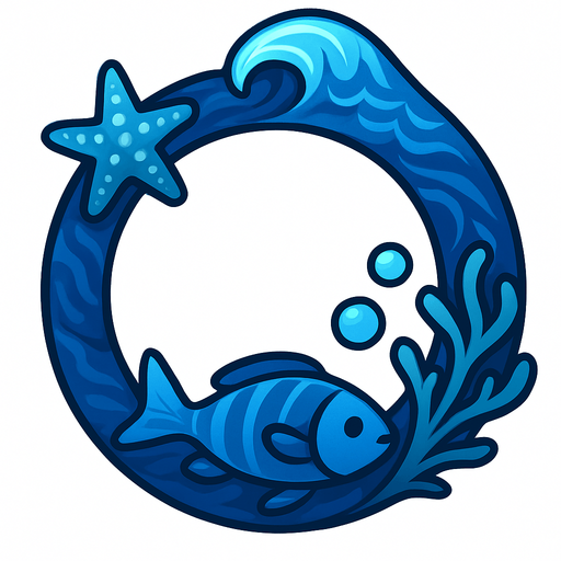 Cerceau de l'océan.
In-Game asset.  2d.  High contrast.  No shadows