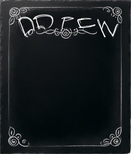 Text "NOVICE BREW" in chalk, handwritten