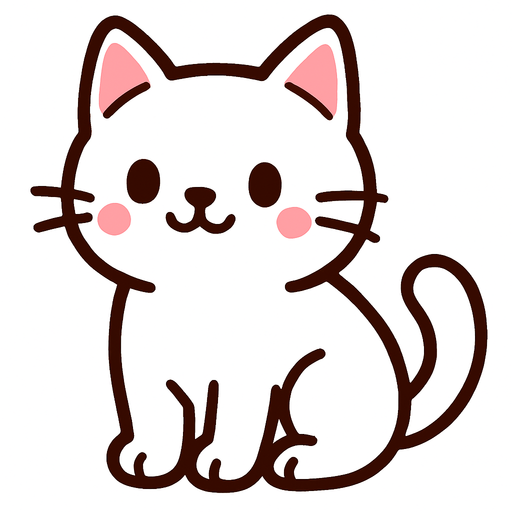 oturan tatlı beyz kedi.
In-Game asset.  2d.  High contrast.  No shadows