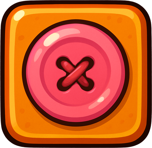 Cute button. Just square 
In-Game asset.  2d.  High contrast.