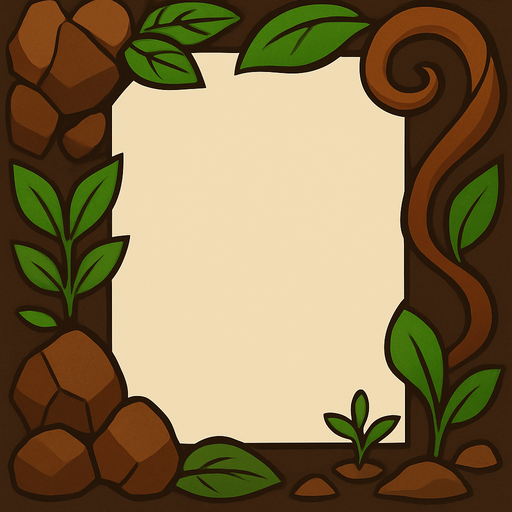 El margen para una carta que representa el tipo tierra