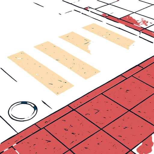 The street ground of a city.
In-Game asset.  2d.  High contrast.  No shadows