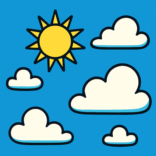 Cielo despejado y soleado.
In-Game asset.  2d.  High contrast.  No shadows