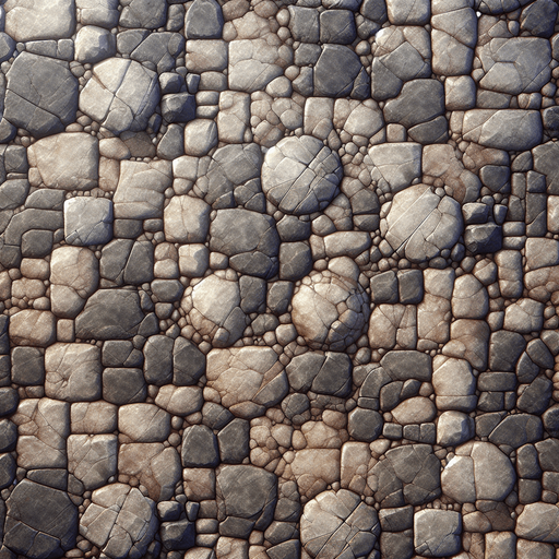 A Topdown Stone Ground.
Single Game Texture.  In-Game asset.  2d.  Blank background.  High contrast.  No shadows