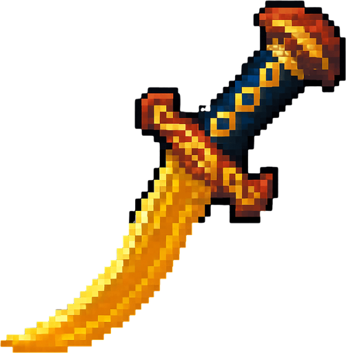 pixel ottoman dagger.
In-Game asset.  2d.  High contrast.  No shadows