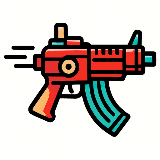 hareketli silah.
In-Game asset.  2d.  High contrast.  No shadows