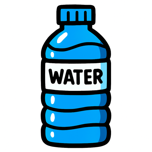 Bottle a water.
In-Game asset.  2d.  High contrast.  No shadows