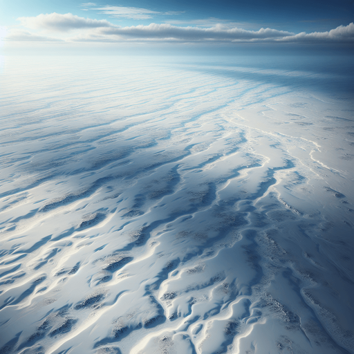 A snow covered plains stretching to horizon. Top down perspective view from afar. Rich winter colors. Illustration. Single Game Texture. In-Game asset. 2d. Blank background. High contrast. No shadows.