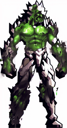 Make his body look destroyed, also make it cover with some green liquid