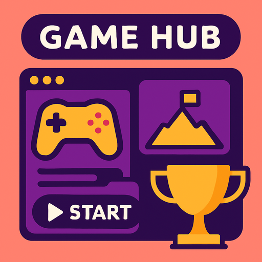 Game hub.
In-Game asset.  2d.  High contrast.  No shadows