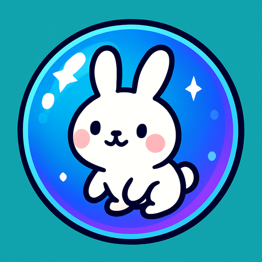 bubble with a bunny on it.
In-Game asset.  2d.  High contrast.  No shadows