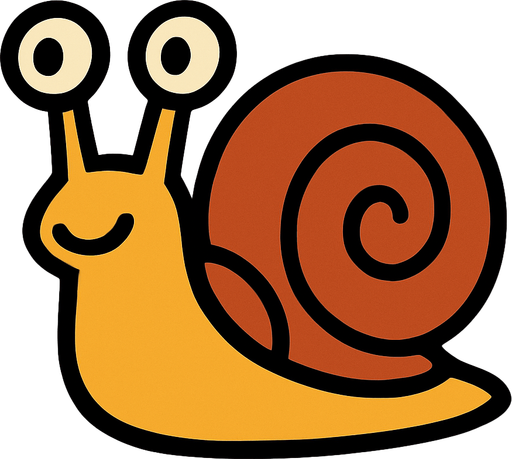 Snail.
In-Game asset.  2d.  High contrast.  No shadows