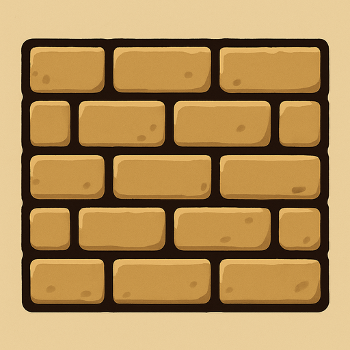 Tan wall.
In-Game asset.  2d.  High contrast.  No shadows