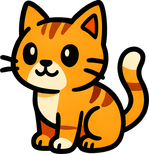 Gato.
In-Game asset.  2d.  High contrast.  No shadows