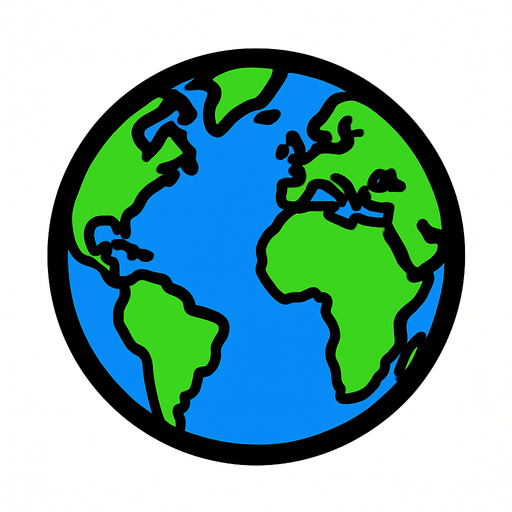 Planeta tierra.
In-Game asset.  2d.  High contrast.  No shadows
