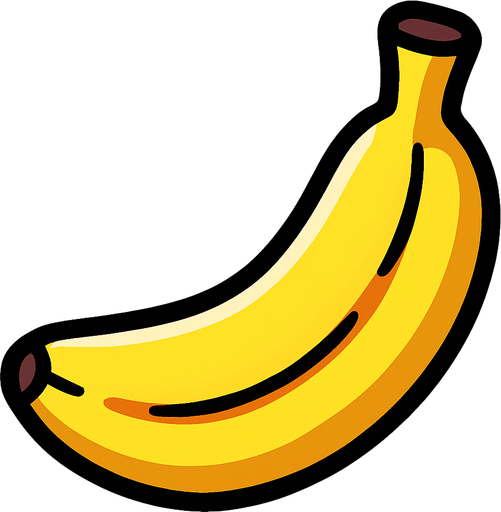 Banana.
In-Game asset.  2d.  High contrast.  No shadows