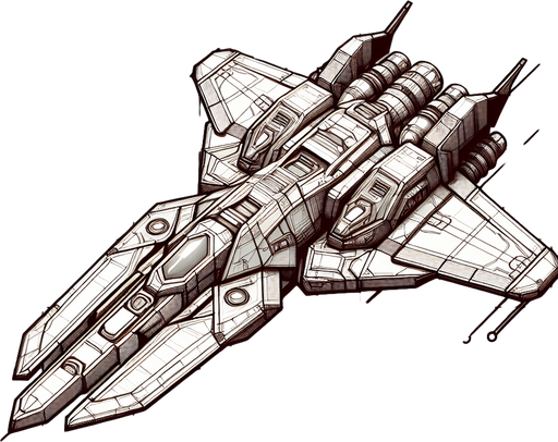 Space craft facing upwards.
Single Game Texture. In-Game asset. 2d. Blank background. High contrast. No shadows.