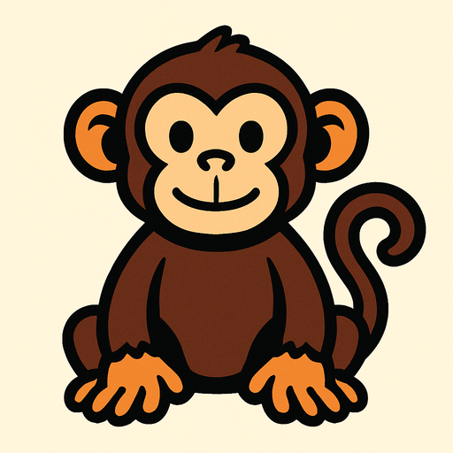 monkey.
In-Game asset.  2d.  High contrast.  No shadows