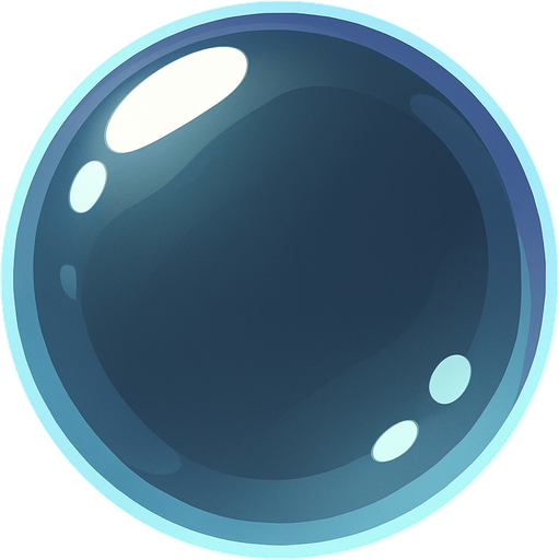 A Transparent bubble.
In-Game asset.  High contrast.  No shadows. 2D