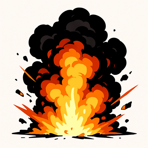 real explosion.
In-Game asset.  2d.  High contrast.  No shadows