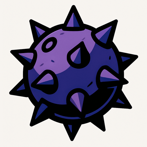 Spike ball.
In-Game asset.  2d.  High contrast.  No shadows