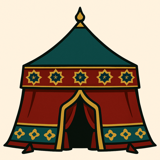 Safevi çadırı.
In-Game asset.  2d.  High contrast.  No shadows