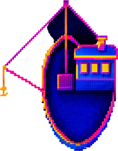 Top down view of this boat.